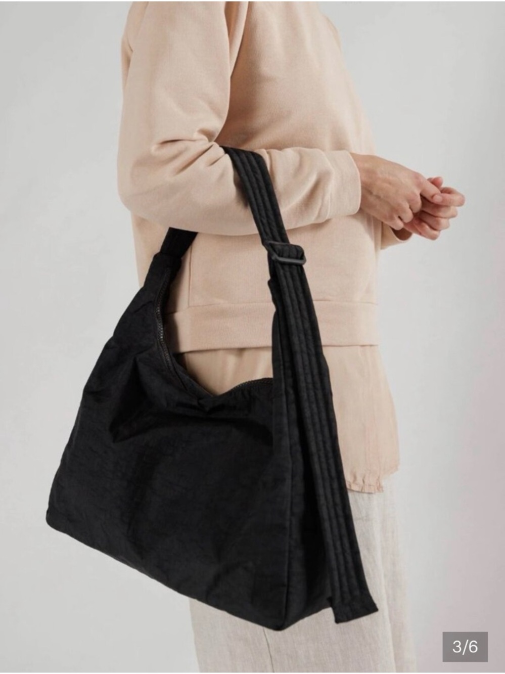 BAGGU Nylon Shoulder Bag - Black